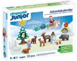 PLAYMOBIL JUNIORS - CALENDRIER DE L'AVENT - PÈRE NOËL ET ANIMAUX DE LA FORÊT #70297